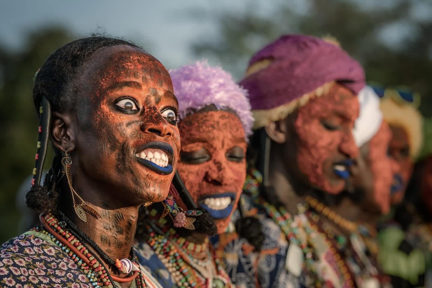 Festival participants in traditional dress