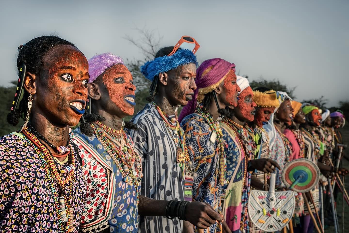 Festival participants in traditional dress