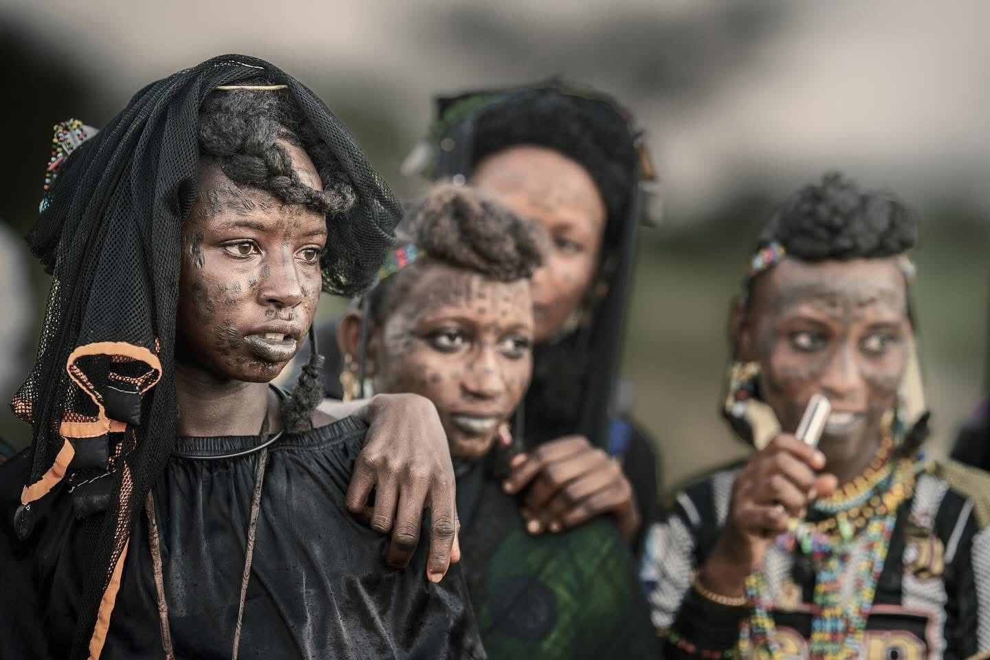 Festival participants in traditional dress