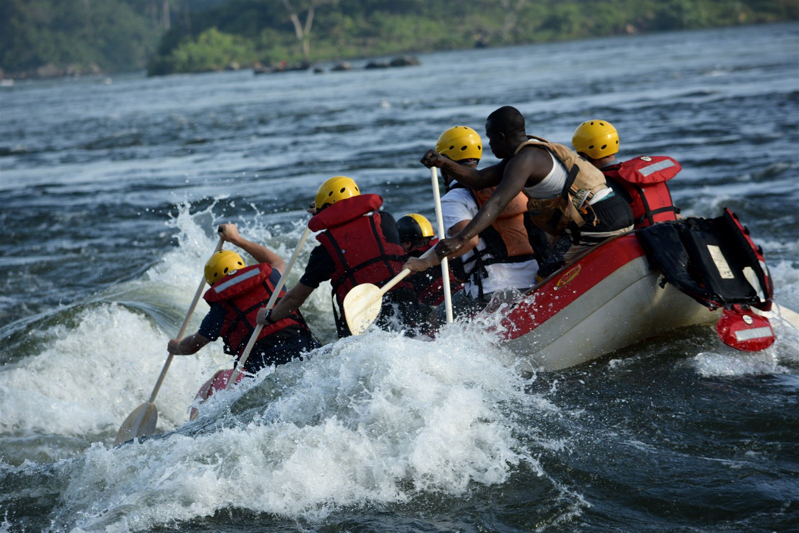Rafting team on the Nile
