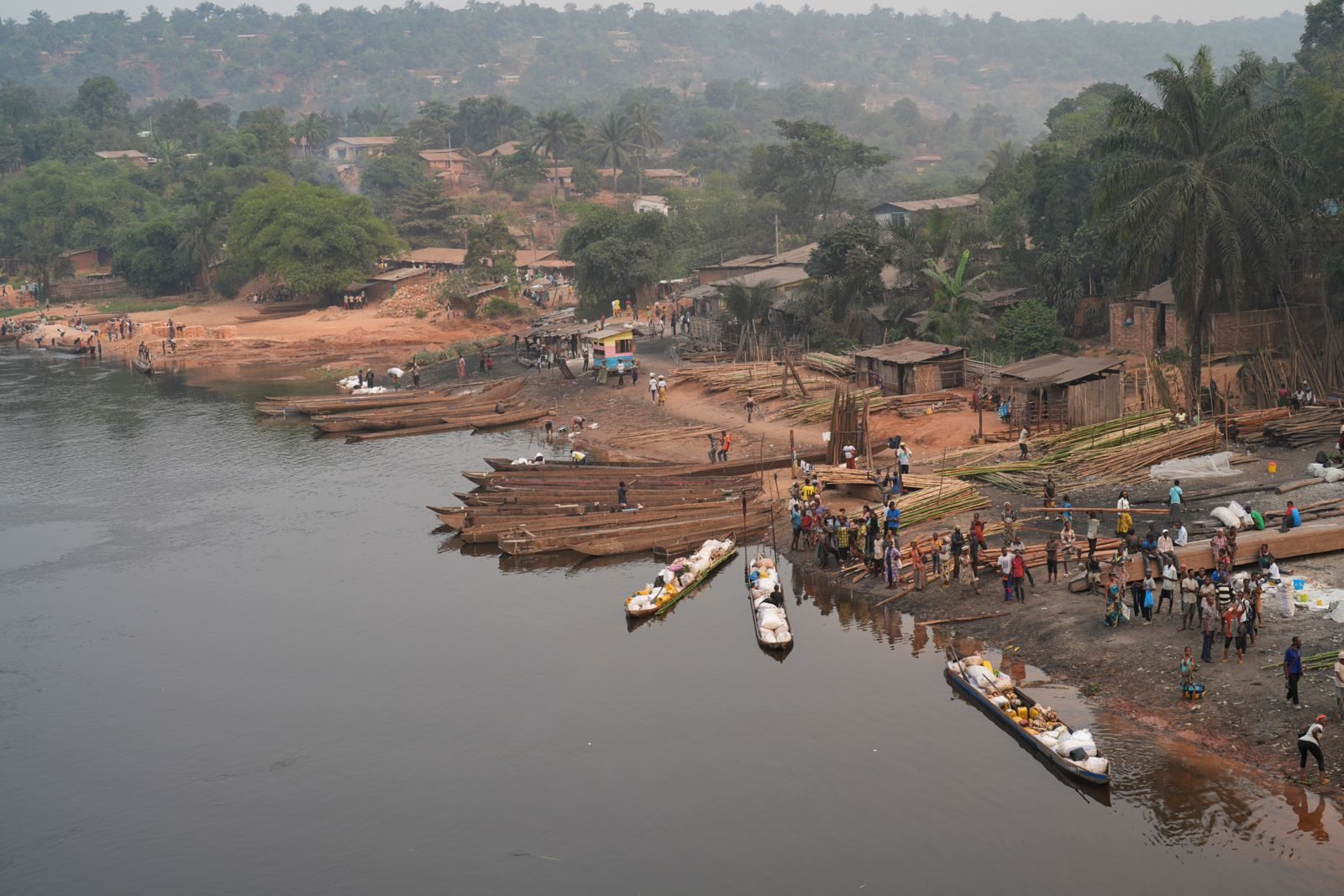 River port seen from above
