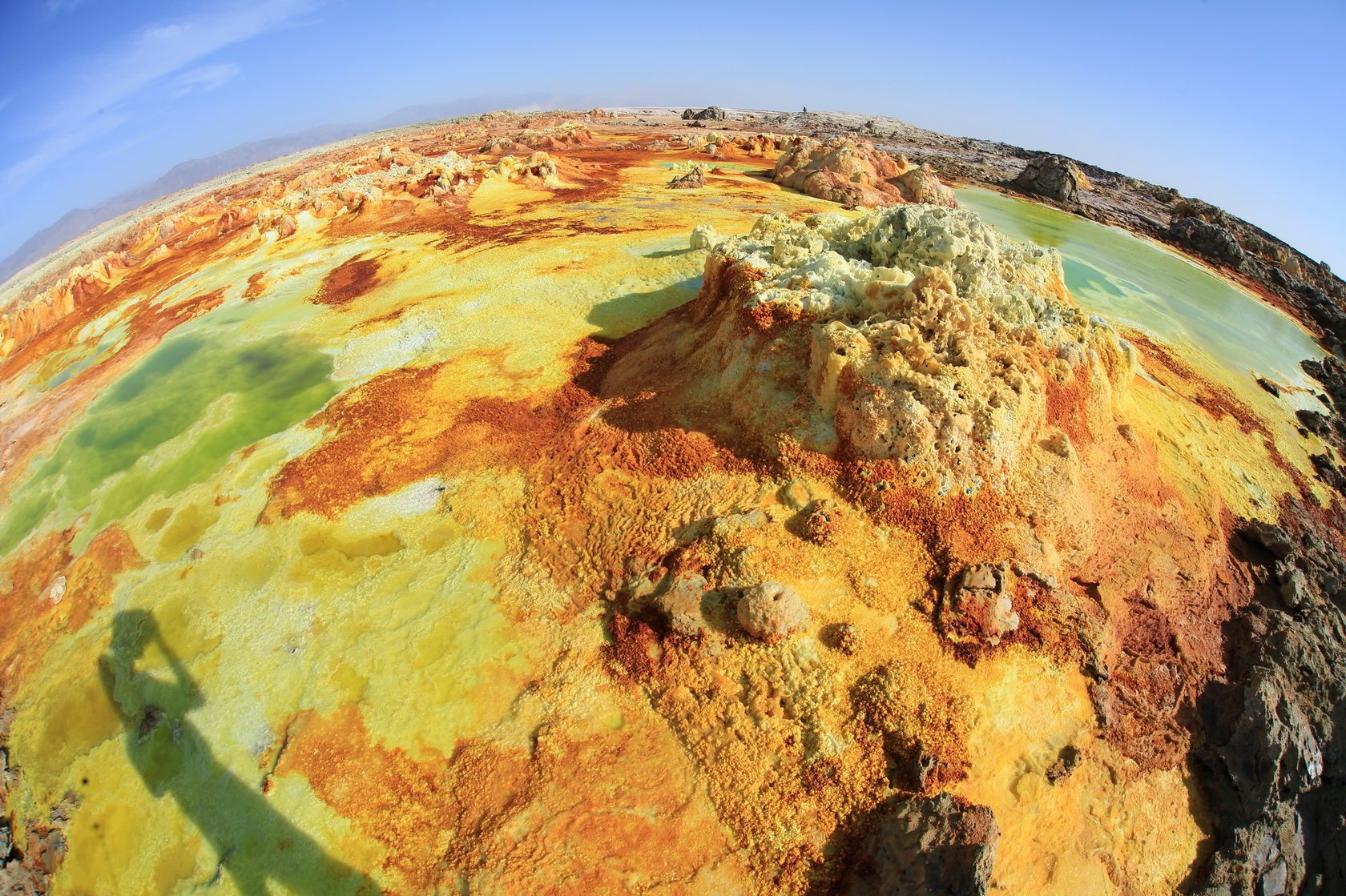 Colourful sulphur formations of the Danakil