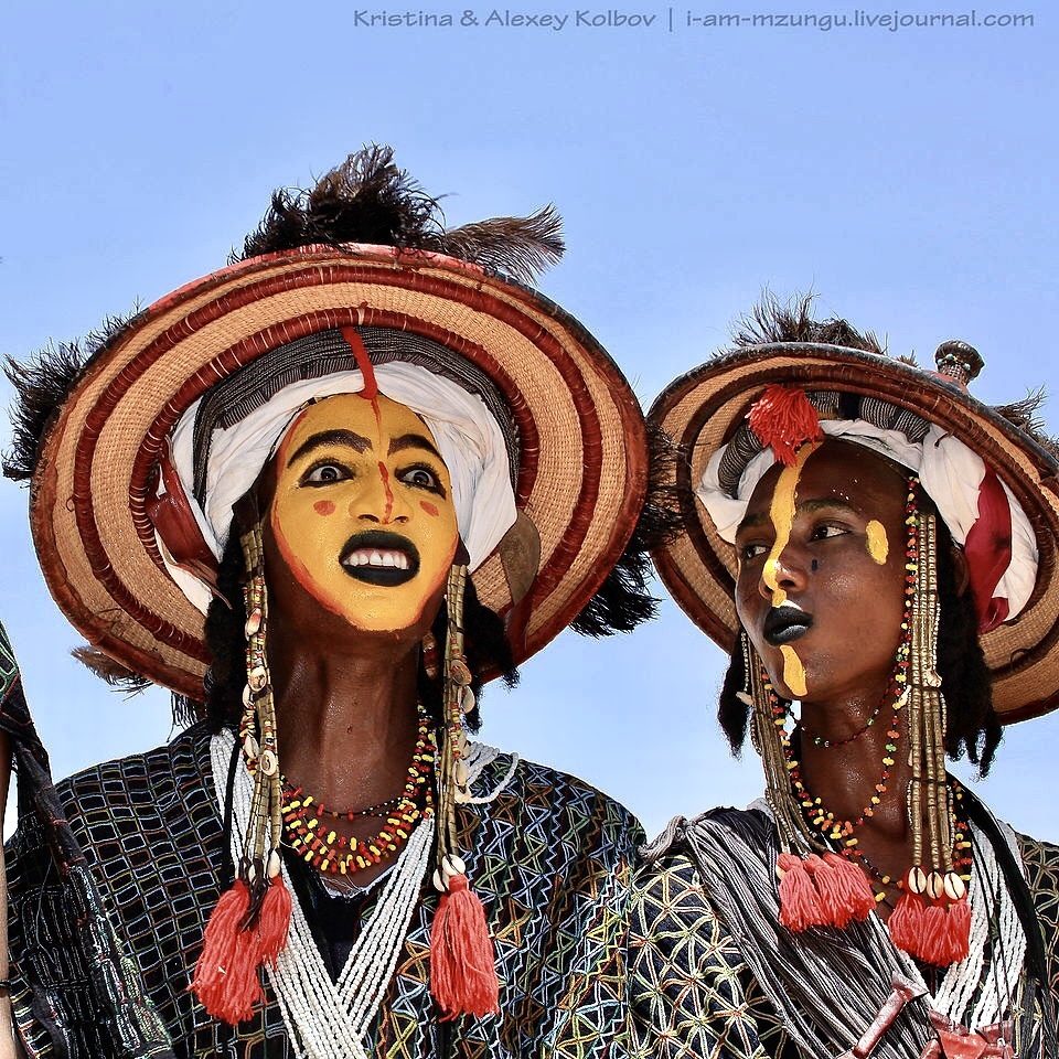Two men in festival dress