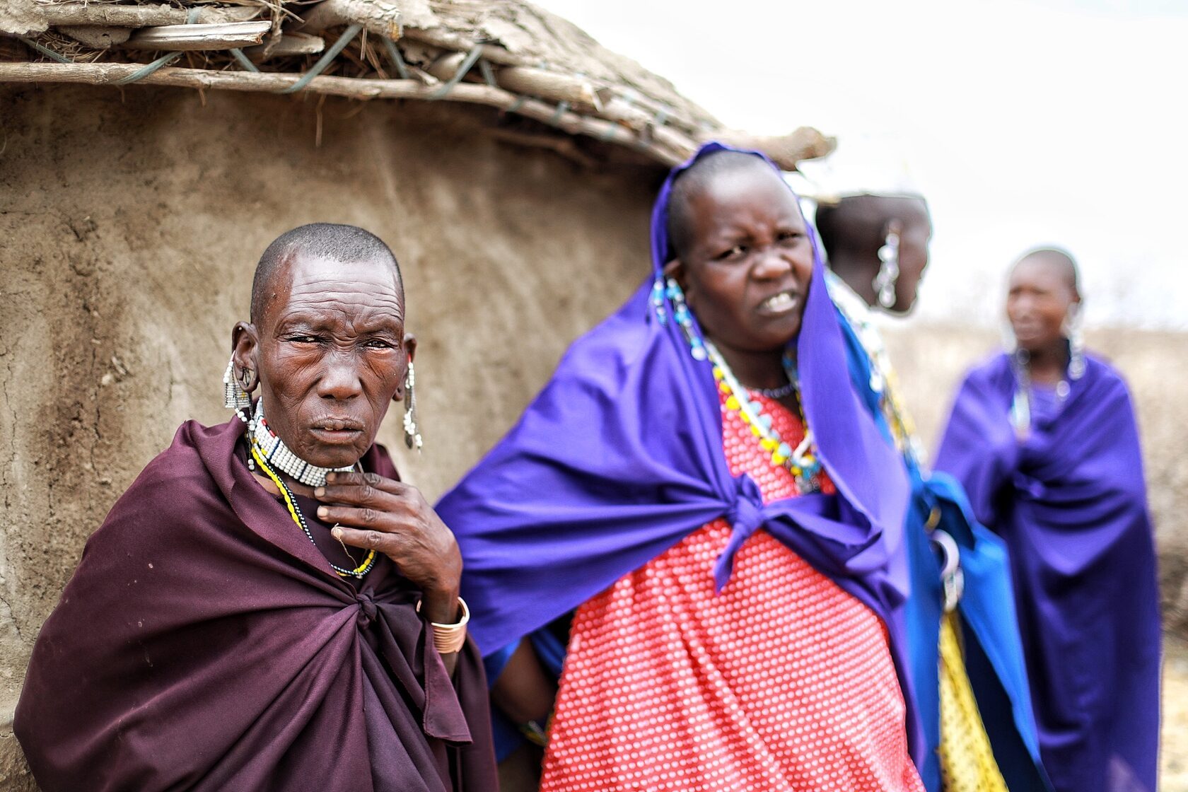 Maasai elders in traditional dress